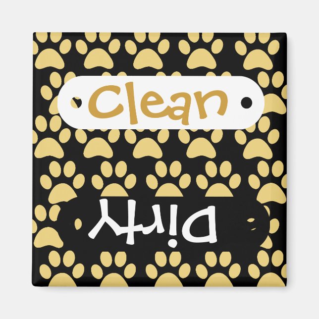 Imã Pintura Cachorra Bonita Imprime Pata Cachorro Tão  (Frente)