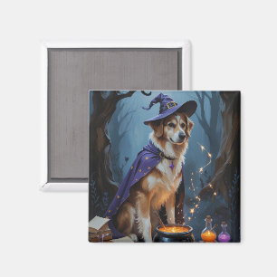 Imã Pintura caprichosa de Halloween do Pastor da Anató