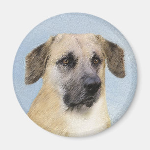 Imã Pintura Chinook (Ouvidos Soltos) - Arte Cachorro O