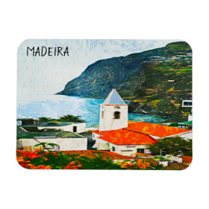 Ímã Pintura Colorida do Óleo Funchal Madeira