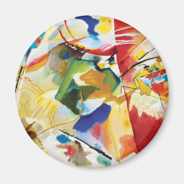 Imã Pintura com o Green Center por Wassily Kandinsky (Frente)