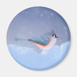 Imã Pintura com Titmouse Tufado - Arte Cachorra Origin