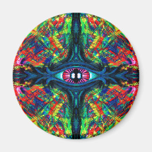 Imã Pintura com torção de olhos e trippy