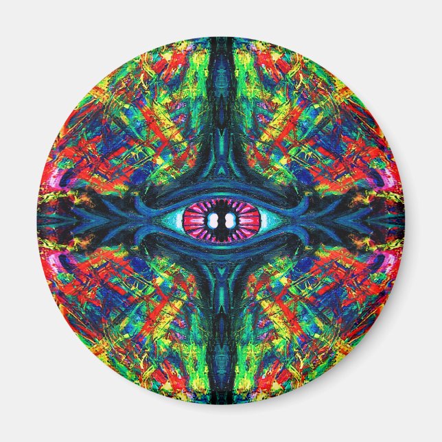Imã Pintura com torção de olhos e trippy (Frente)