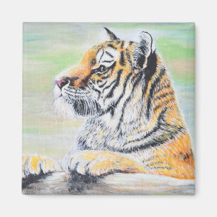 Imã Pintura curiosa do Tigre