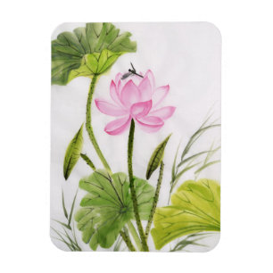 Ímã Pintura da aguarela da flor de Lotus 2