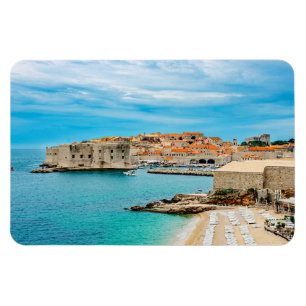 Ímã Pintura da praia de Dubrovnik