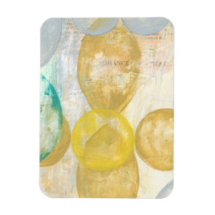 Ímã Pintura de Abstrato moderna em Newsprint