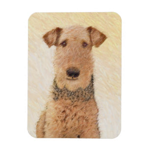 Ímã Pintura de Airedale Terrier - Arte original bonita