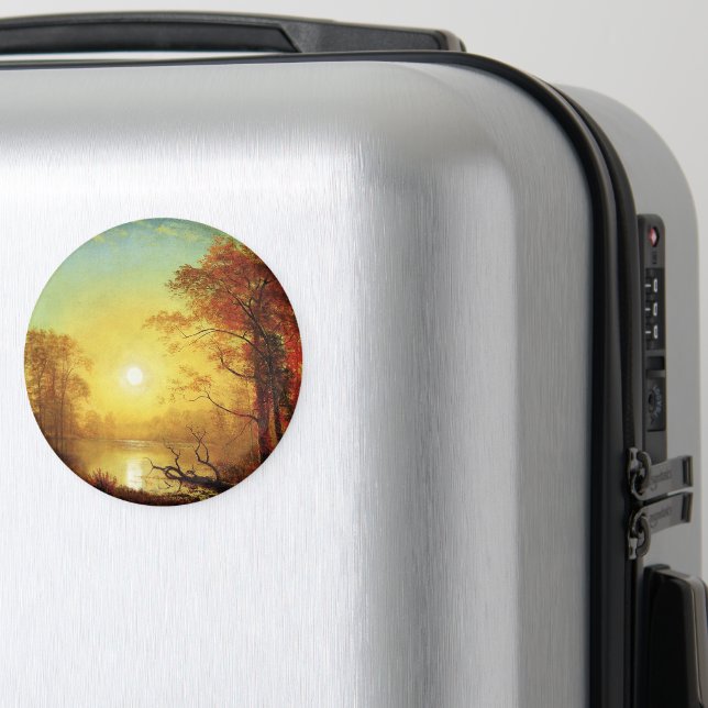 Imã pintura de Albert Bierstadt, Nascer do Sol, (In Situ (Luggage))