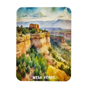 Ímã Pintura de Aquarela do Parque Nacional Mesa Verde