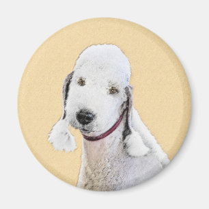 Imã Pintura de Bedlington Terrier - Arte original de c
