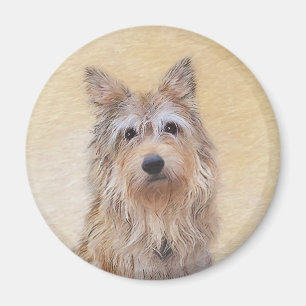 Imã Pintura de Berger Picard - Arte de Cão Original B
