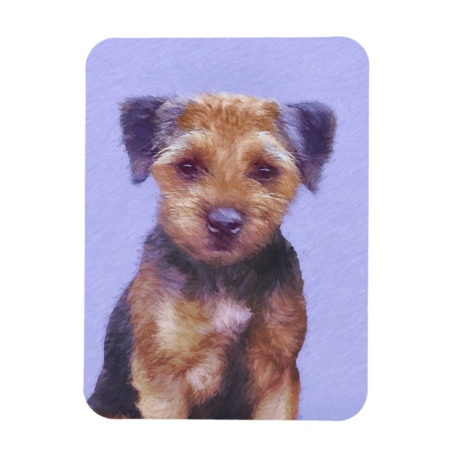 Ímã Pintura de Borda Terrier - Arte de Cachorro Origin (Vertical)