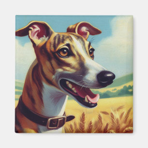 Imã Pintura de Cachorro de Bippete Retro