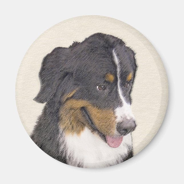 Imã Pintura de Cachorro de Montanha Bernese - Arte Ori (Frente)