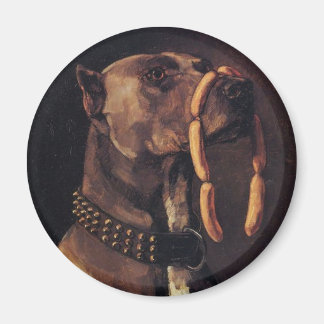 Imã Pintura de Cachorro Engraçado