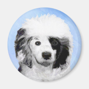 Imã Pintura de Cão de Água - Arte Original de Cão