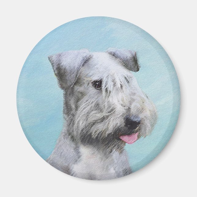 Imã Pintura de Cesky Terrier - Arte de Cachorro Origin (Frente)