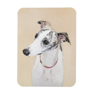 Ímã Pintura de chicote - Arte de Cão Original Bonita