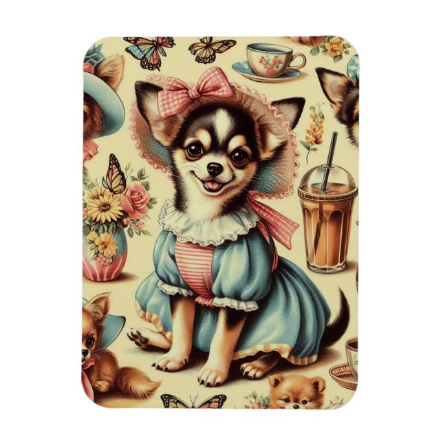 Ímã Pintura de Chihuahua Puppy (Vertical)