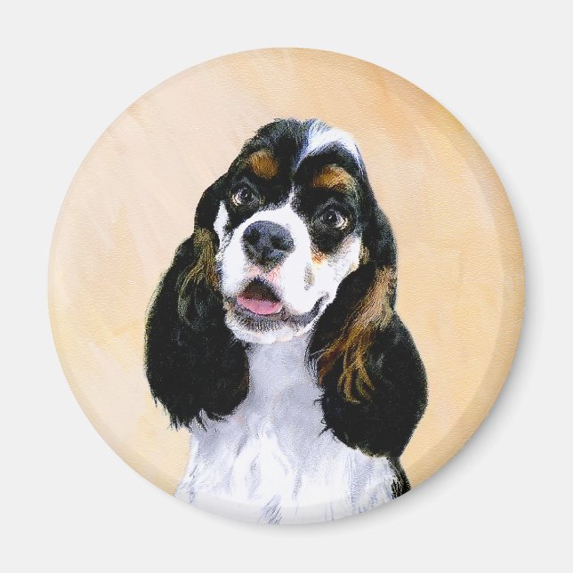 Imã Pintura De Cocker Spaniel (Participante) - Arte De (Frente)