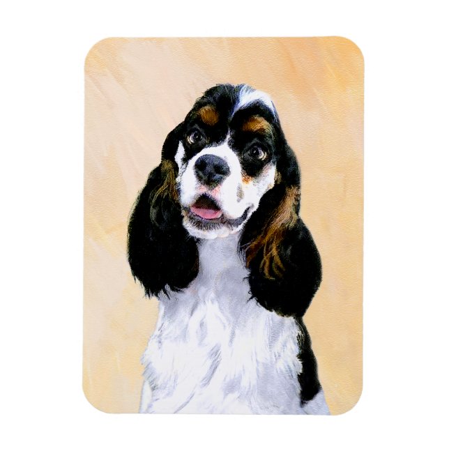 Ímã Pintura De Cocker Spaniel (Participante) - Arte De (Vertical)