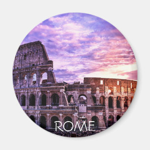 Imã Pintura de Coliseu em Roma no pôr do sol