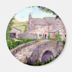 Imã Pintura de Cores Aquáticas da Ponte Pedra