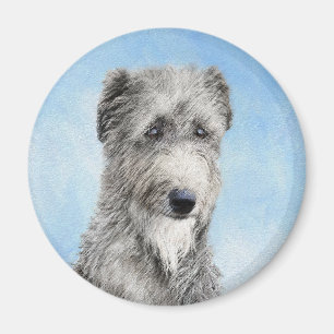 Imã Pintura De Deerhound Escocês - Cachorro Original C
