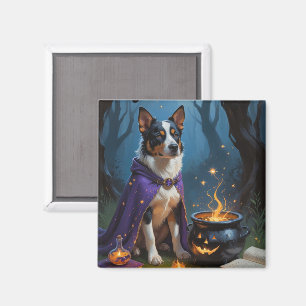 Imã Pintura de Dia das Bruxas de Bovinos Australianos