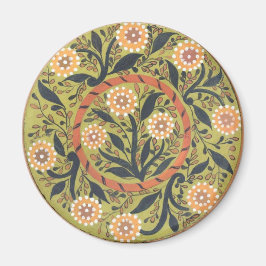 Imã Pintura de Folhas Florais