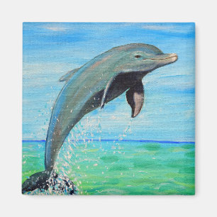 Imã Pintura de golfinho