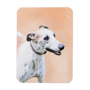 Ímã Pintura de Greyhound - Arte de Cachorro Original