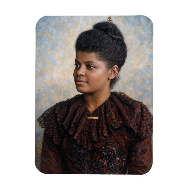 Ímã Pintura de Ida B Wells em Cor (Vertical)