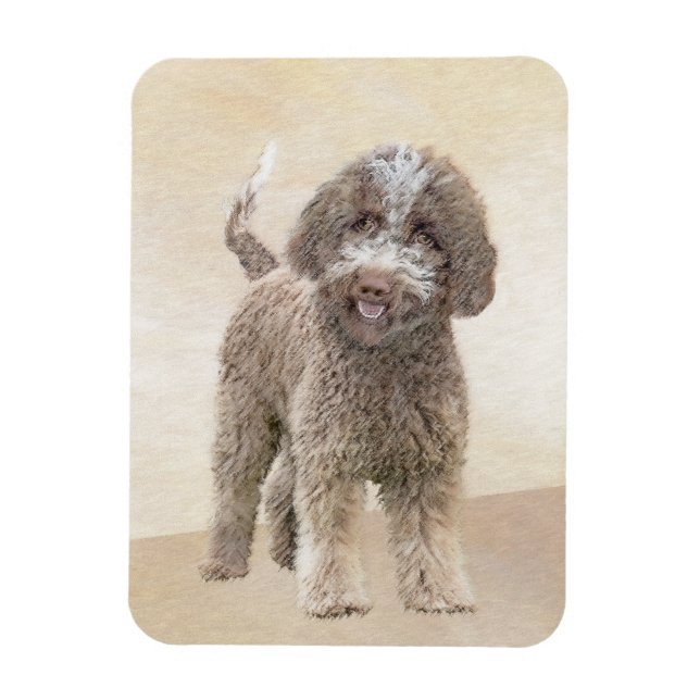 Ímã Pintura de Lagotto Romagnolo - Arte de Cachorro Or (Vertical)
