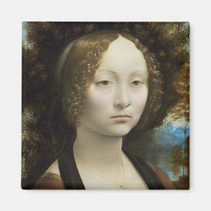 Imã Pintura De Leonardo Da Vinci Ginevra De'Benci