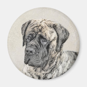 Imã Pintura de Mastiff Inglês (Brindle) - Arte Canina