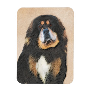 Ímã Pintura de Mastiff Tibetano - Arte de Cachorro Ori