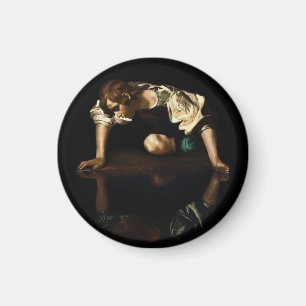Imã Pintura de Narciso inspirada por Caravaggio