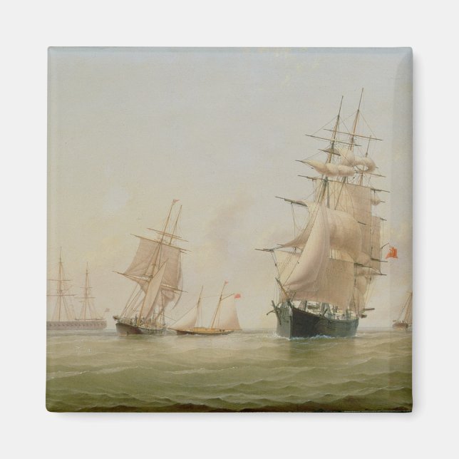 Imã Pintura de navio (óleo na canvas) (Frente)