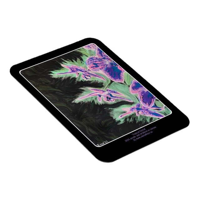 Ímã Pintura de 'Orquídea Tropical' em um (Lado Direito)