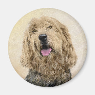 Imã Pintura de Otterhound - Arte de Cachorro Original