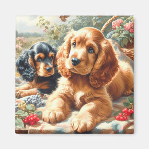 Imã Pintura de Panela de Cocker