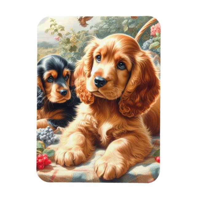 Ímã Pintura de Panela de Cocker (Vertical)