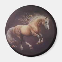 Imã Pintura De Pastel De Cavalo Corrente