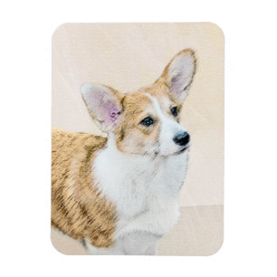 Ímã Pintura de Pembroke Welsh Corgi - Arte Original de
