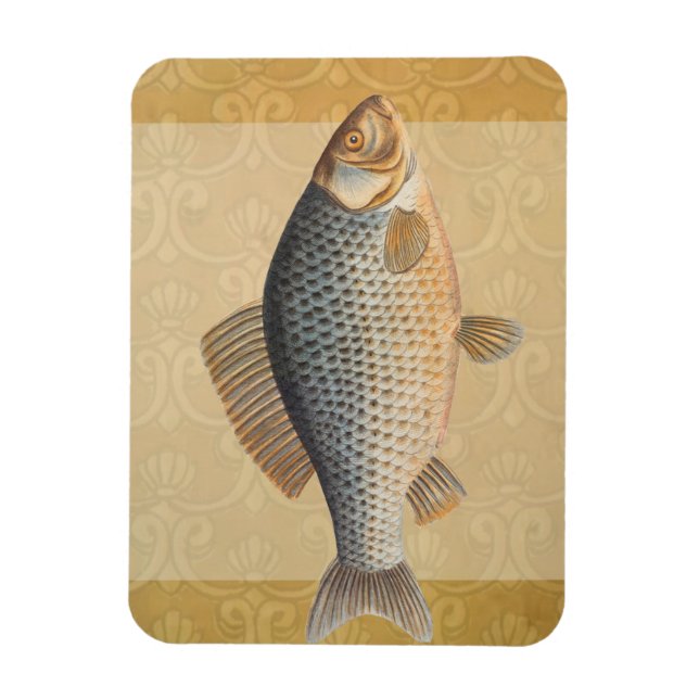 Ímã pintura de pesca de peixe carpa desenho de água do (Vertical)