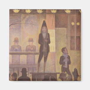 Imã Pintura de Seurat - a parada do circo
