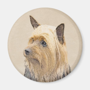 Imã Pintura de Silky Terrier - Arte de Cachorro Origin